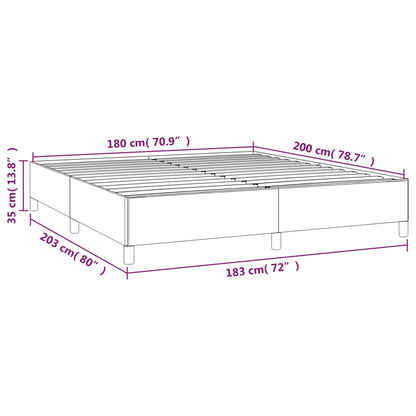 Bed Frame without Mattress Light Grey Super King Velvet