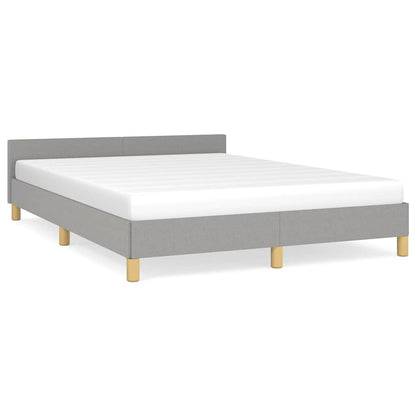 Bed Frame without Mattress Light Grey 180x200cm Super King Fabric