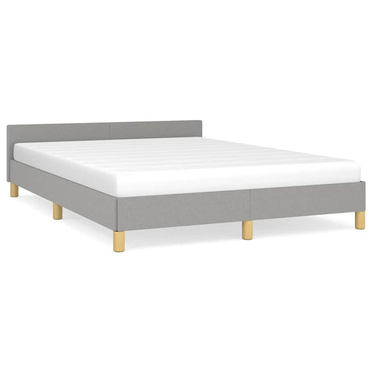 Bed Frame without Mattress Light Grey 180x200cm Super King Fabric