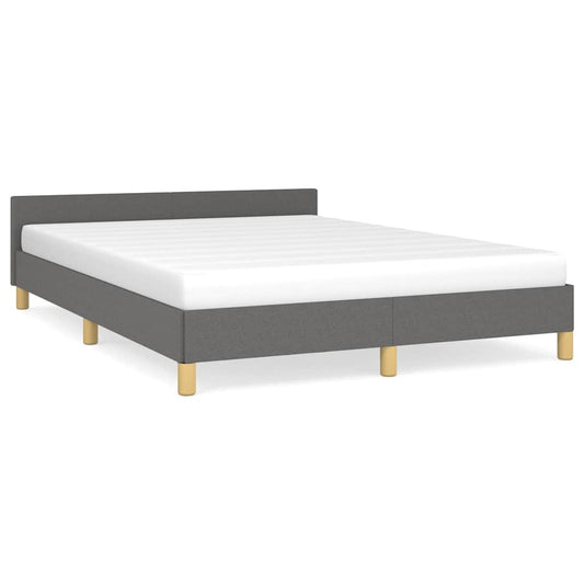 Bed Frame without Mattress Dark Grey 180x200cm Super King Fabric