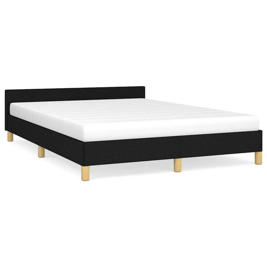 Bed Frame without Mattress Black 180x200cm Super King Fabric