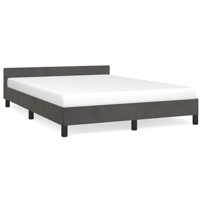 Bed Frame without Mattress Dark Grey 180x200cm Super King Velvet