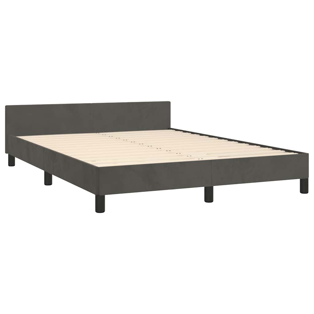 Bed Frame without Mattress Dark Grey 180x200cm Super King Velvet