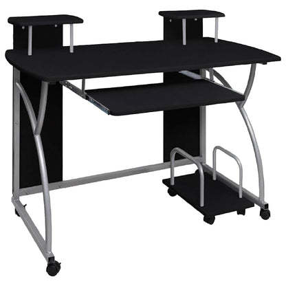 Computer Desk Black 110x52x88.5 cm Engineered Wood