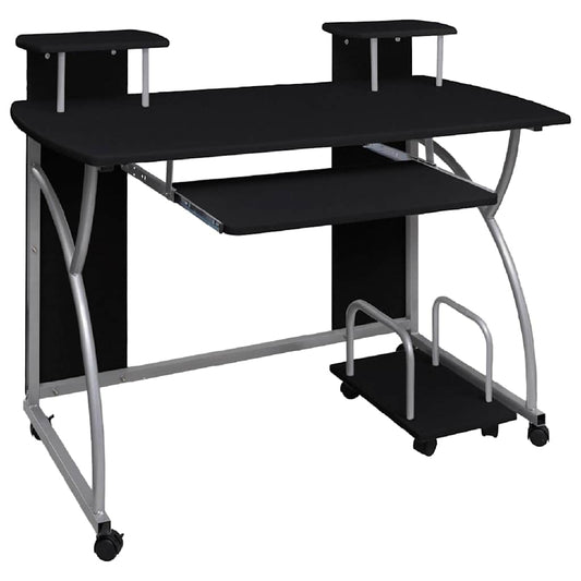 Computer Desk Black 110x52x88.5 cm Engineered Wood