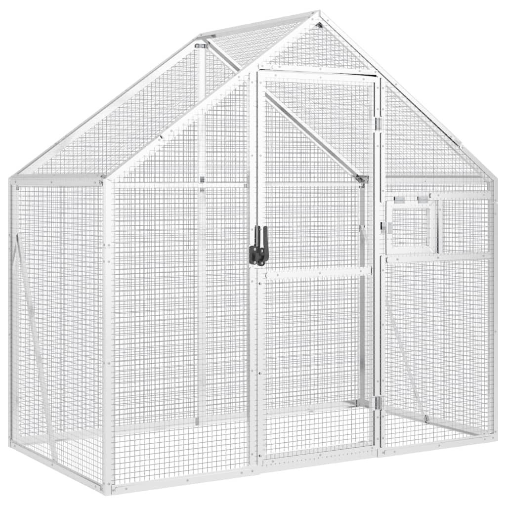 Aviary Silver 179x100x185 cm Aluminium