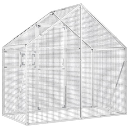 Aviary Silver 179x100x185 cm Aluminium