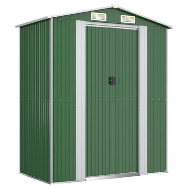 Garden Shed Green 192x108x223 cm Galvanised Steel