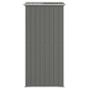 Garden Shed Light Grey 192x108x223 cm Galvanised Steel