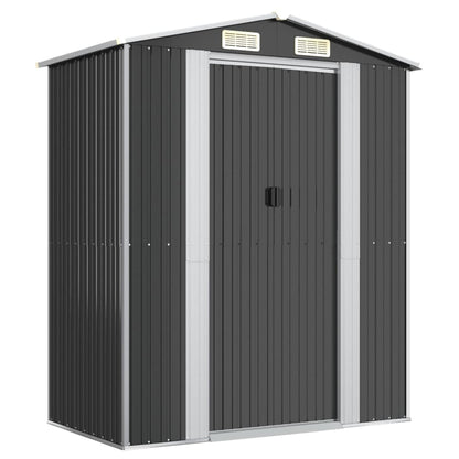 Garden Shed Anthracite 192x108x223 cm Galvanised Steel