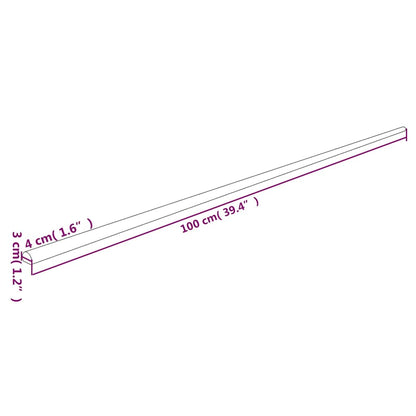 Corner Protectors 2 pcs Yellow&Black 4x3x100 cm PU