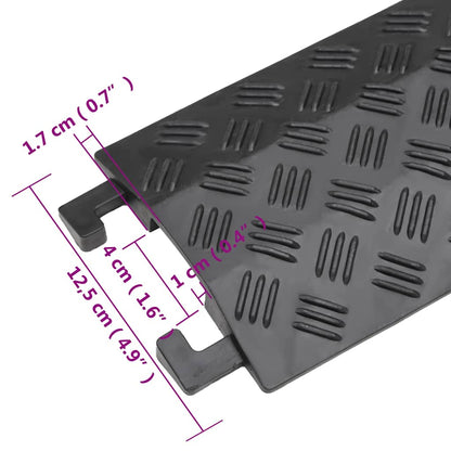 Cable Protector Ramps 2 pcs 98,5 cm Black