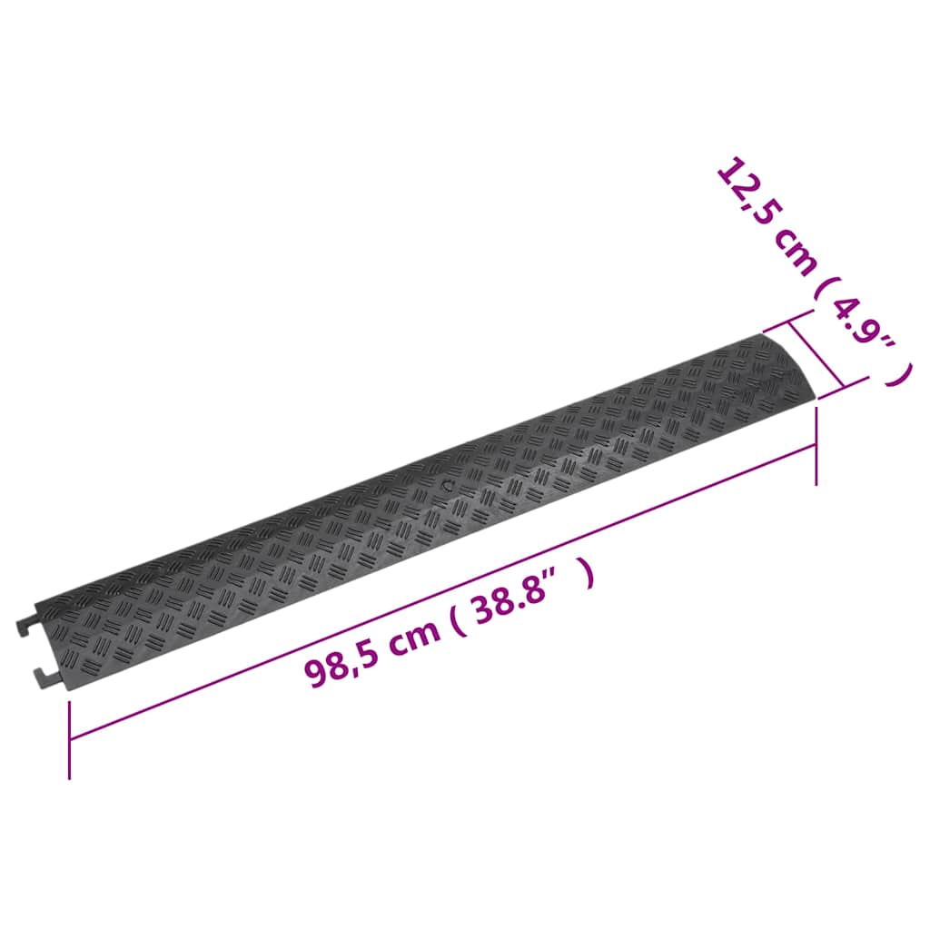 Cable Protector Ramps 2 pcs 98,5 cm Black
