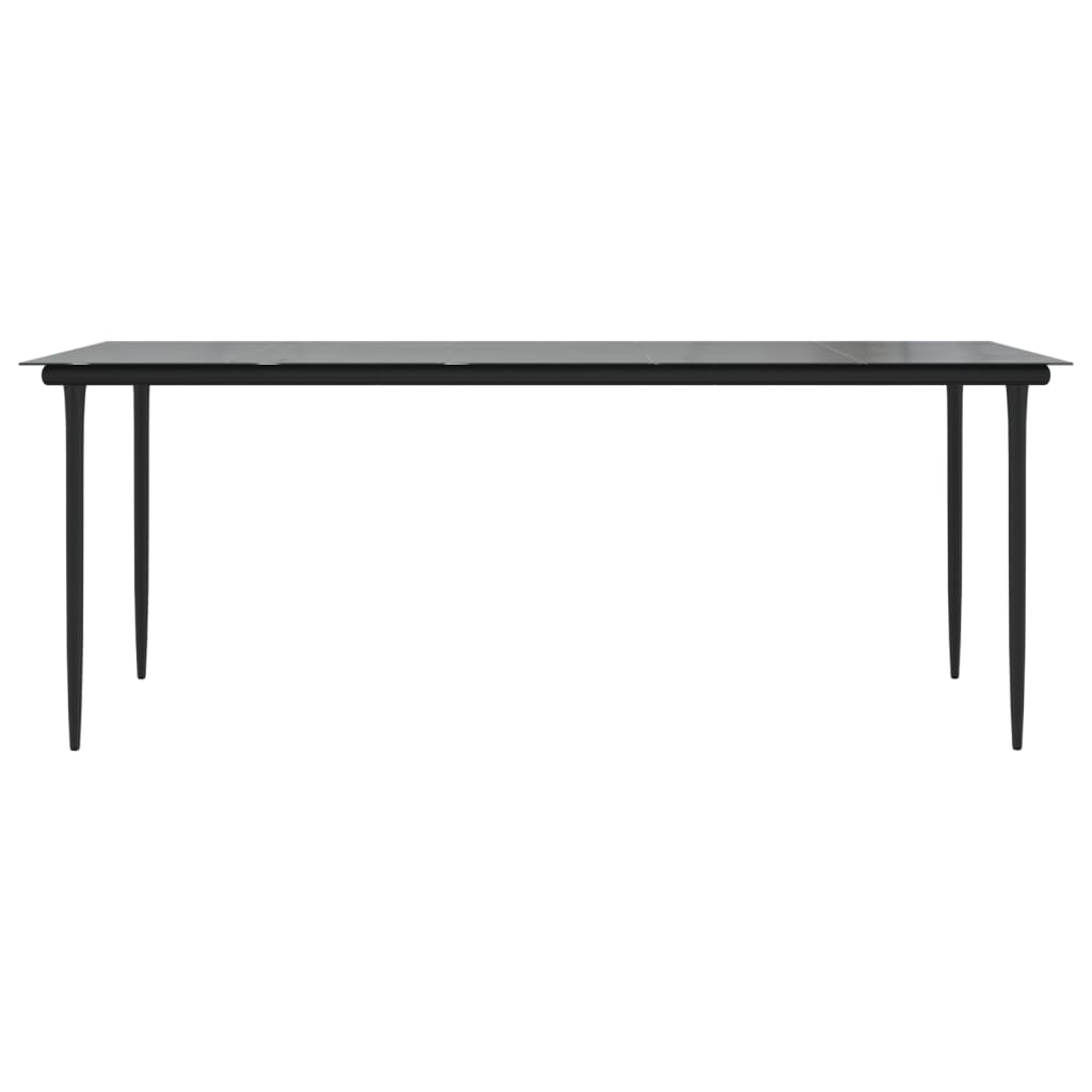 vidaXL Dining Table Black Powder-coated steel Large Durable