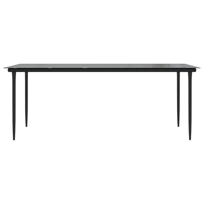 vidaXL Dining Table Black Powder-coated steel Large Durable