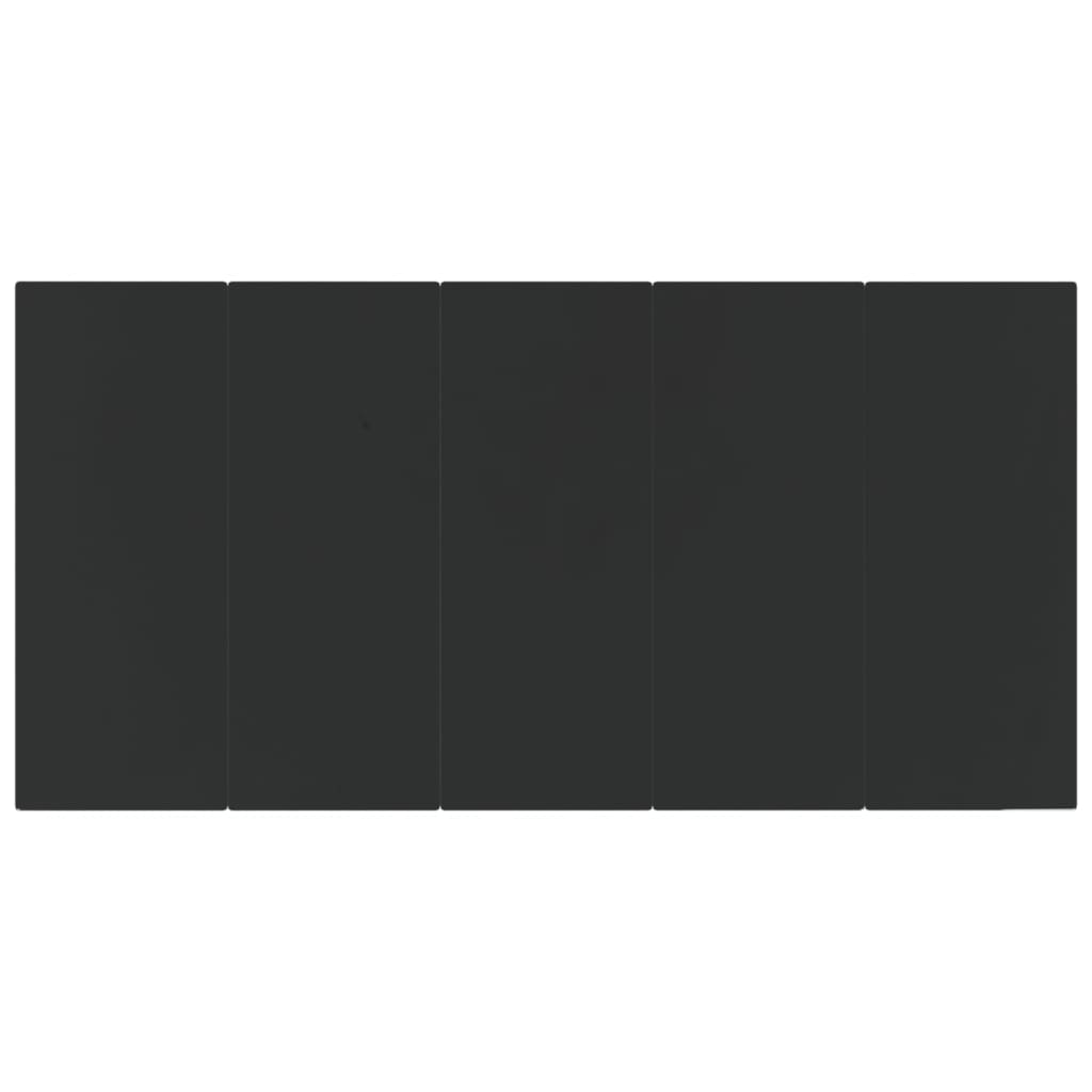 vidaXL Dining Table Black Powder-coated steel Large Durable