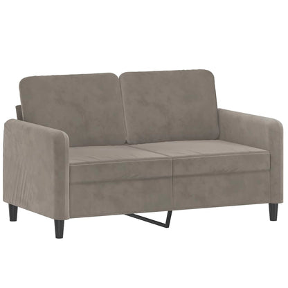2-seater Sofa Light grey Velvet (100% polyester), metal, plywood