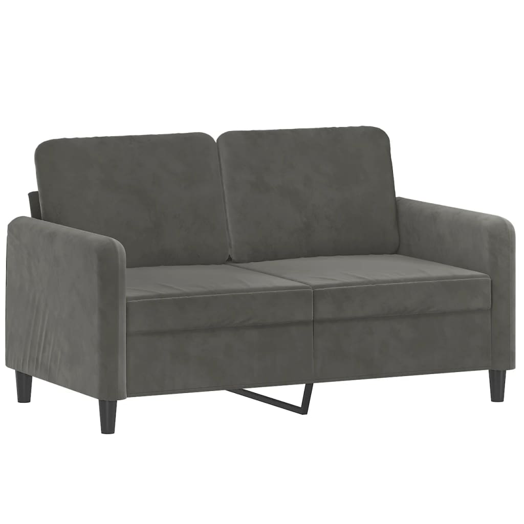 2-seater Sofa Dark Grey Velvet 47.2 in Durable 2-Seater Sofa