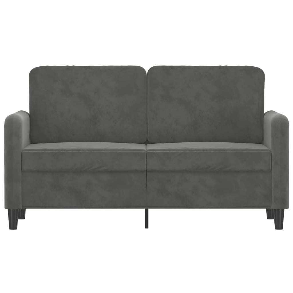 2-seater Sofa Dark Grey Velvet 47.2 in Durable 2-Seater Sofa