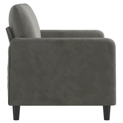 2-seater Sofa Dark Grey Velvet 47.2 in Durable 2-Seater Sofa