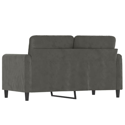2-seater Sofa Dark Grey Velvet 47.2 in Durable 2-Seater Sofa