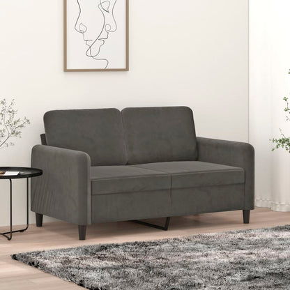 2-seater Sofa Dark Grey Velvet 47.2 in Durable 2-Seater Sofa