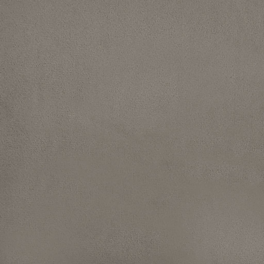 2-seater Sofa Light Gray Velvet (100% polyester), Metal, Plywood