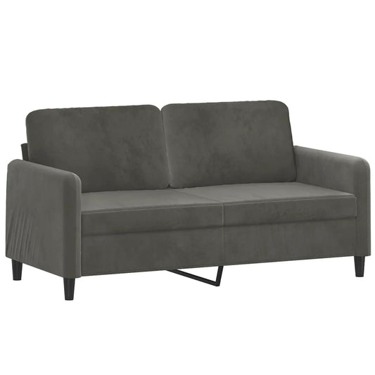 2-seater Sofa Dark Grey Velvet (100% polyester), metal, plywood