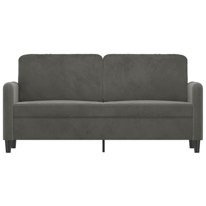 2-seater Sofa Dark Grey Velvet (100% polyester), metal, plywood
