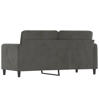 2-seater Sofa Dark Grey Velvet (100% polyester), metal, plywood