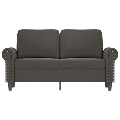 2-seater Sofa Dark Grey Velvet (100% polyester), metal, plywood