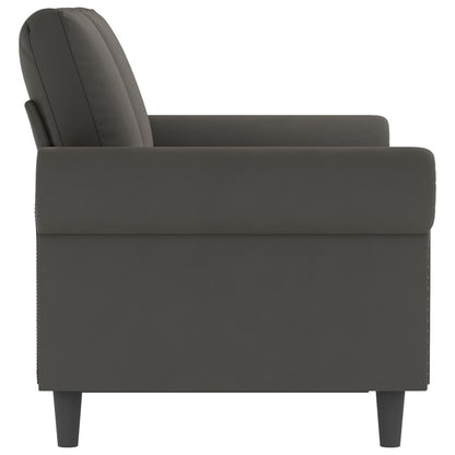 2-seater Sofa Dark Grey Velvet (100% polyester), metal, plywood