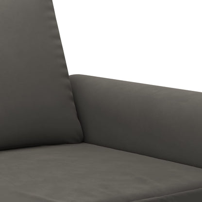 2-seater Sofa Dark Grey Velvet (100% polyester), metal, plywood