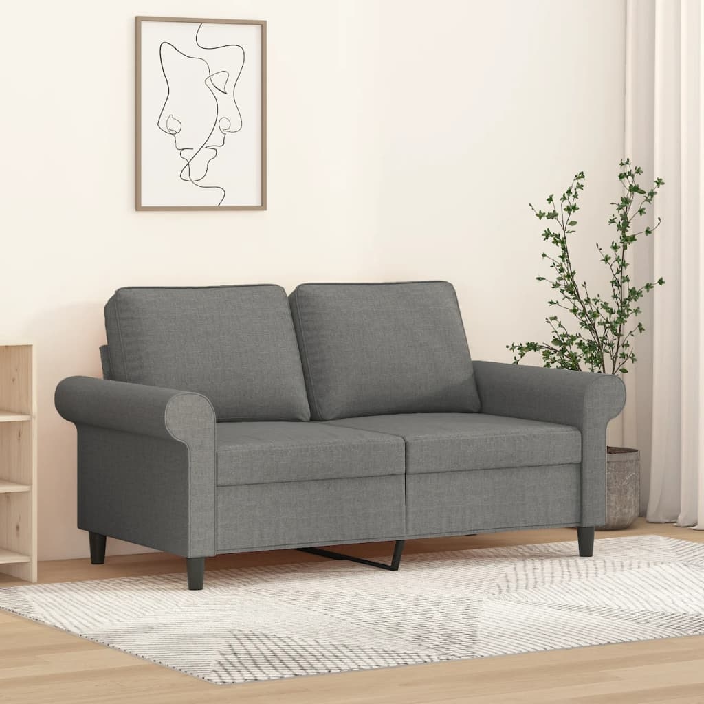 2-seater Sofa Dark Gray Polyester 2-seater 2-Seater Sofa