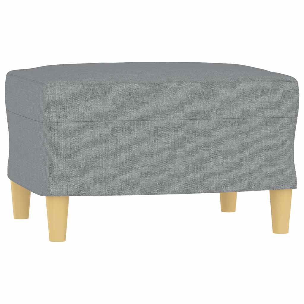 Footstool Light Gray 23.6"x19.7"x16.1" Fabric