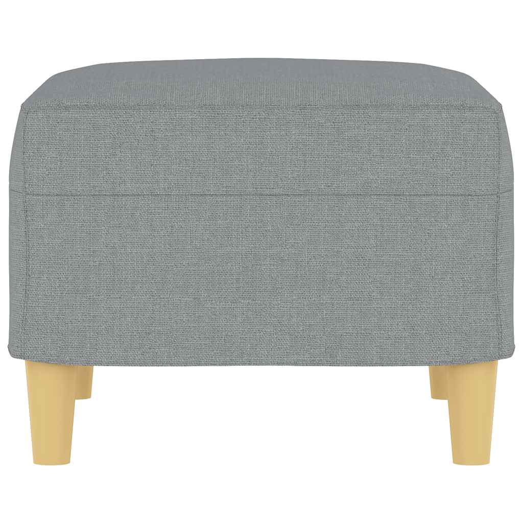 Footstool Light Gray 23.6"x19.7"x16.1" Fabric