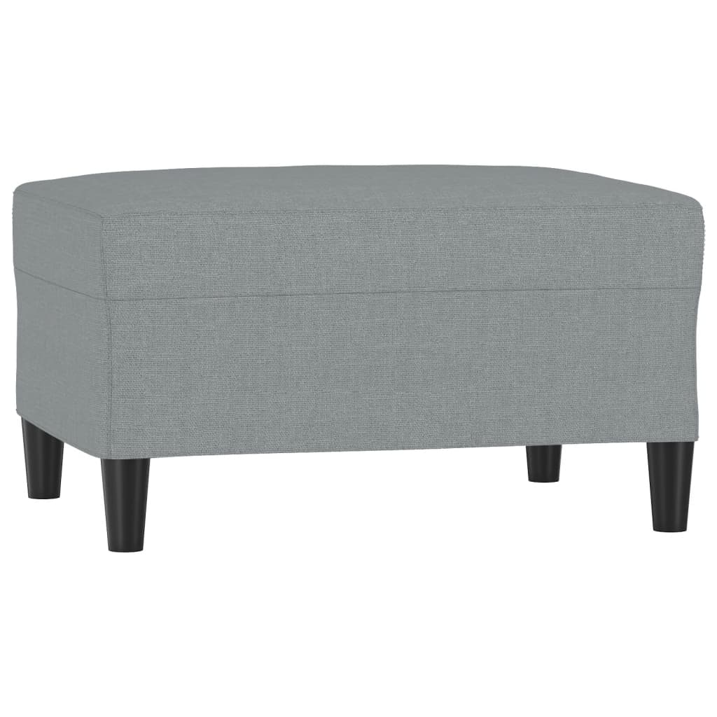 Footstool Light Gray 27.6"x21.7"x16.1" Fabric
