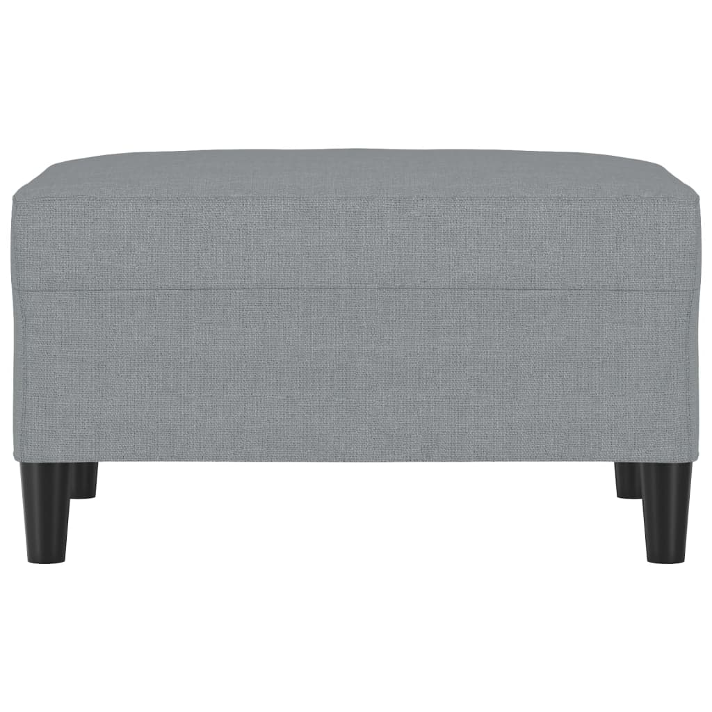Footstool Light Gray 27.6"x21.7"x16.1" Fabric