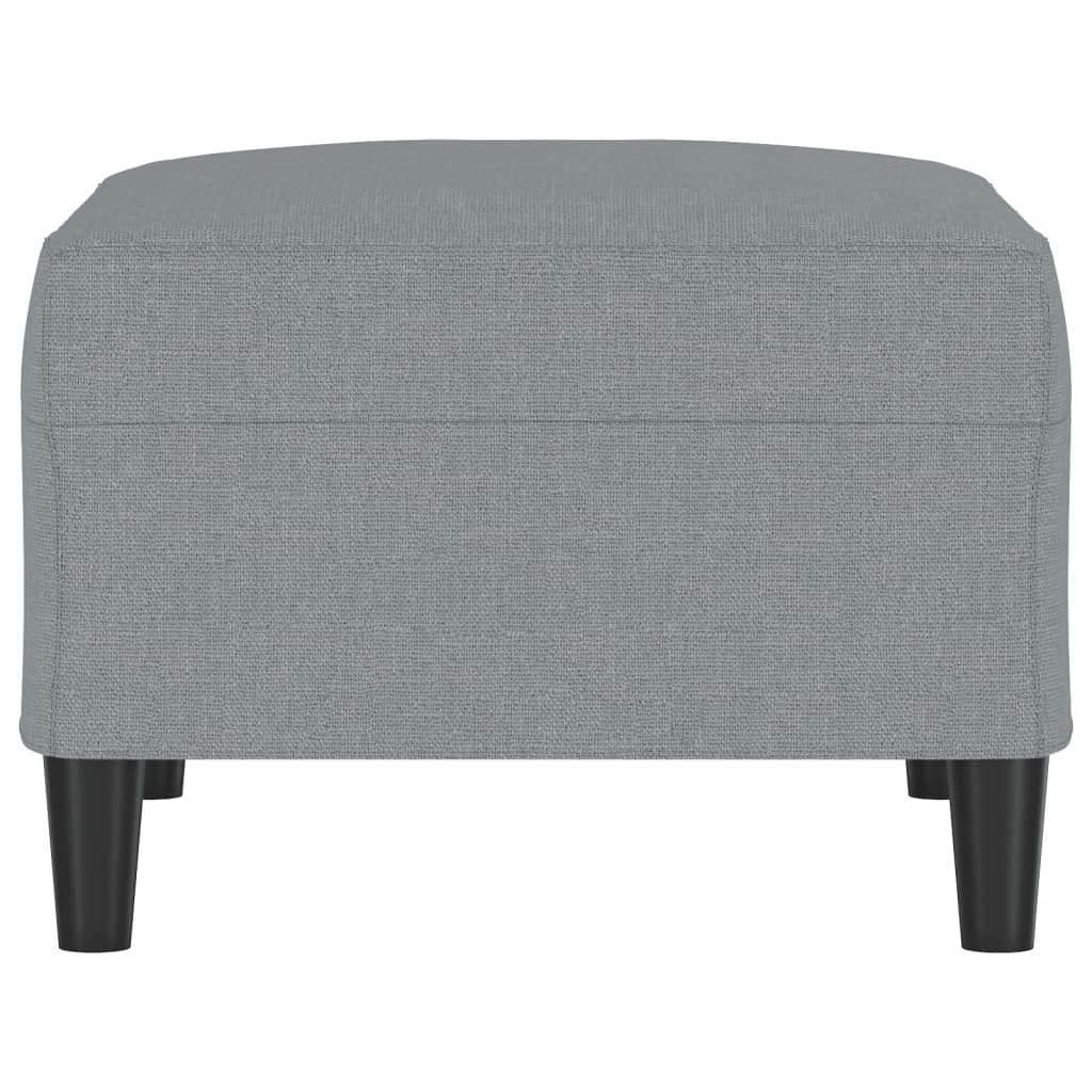 Footstool Light Gray 27.6"x21.7"x16.1" Fabric