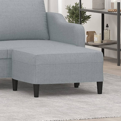 Footstool Light Gray 27.6"x21.7"x16.1" Fabric