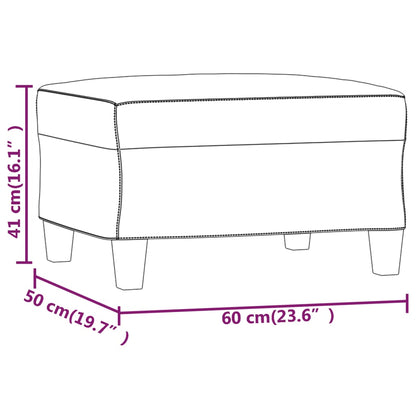 Footstool Light Gray 23.6"x19.7"x16.1" Fabric