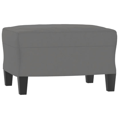 Footstool Dark Gray 23.6"x19.7"x16.1" Microfiber Fabric