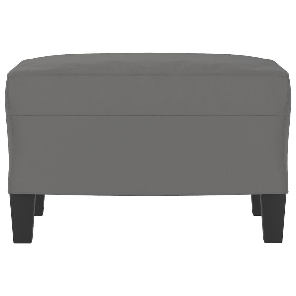 Footstool Dark Gray 23.6"x19.7"x16.1" Microfiber Fabric