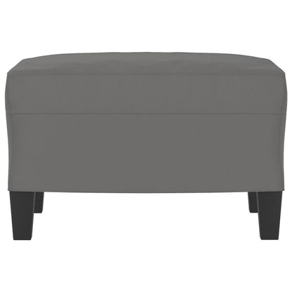 Footstool Dark Gray 23.6"x19.7"x16.1" Microfiber Fabric