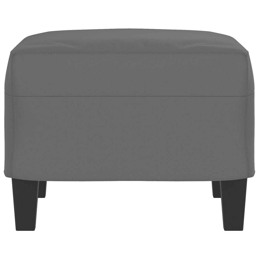 Footstool Dark Gray 23.6"x19.7"x16.1" Microfiber Fabric