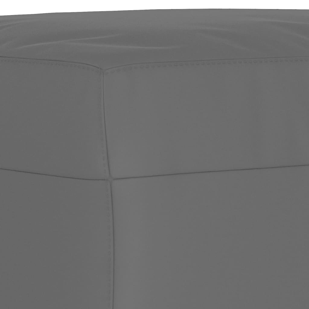 Footstool Dark Gray 23.6"x19.7"x16.1" Microfiber Fabric