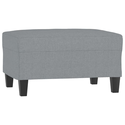 Footstool Light Gray 27.6"x21.7"x16.1" Fabric