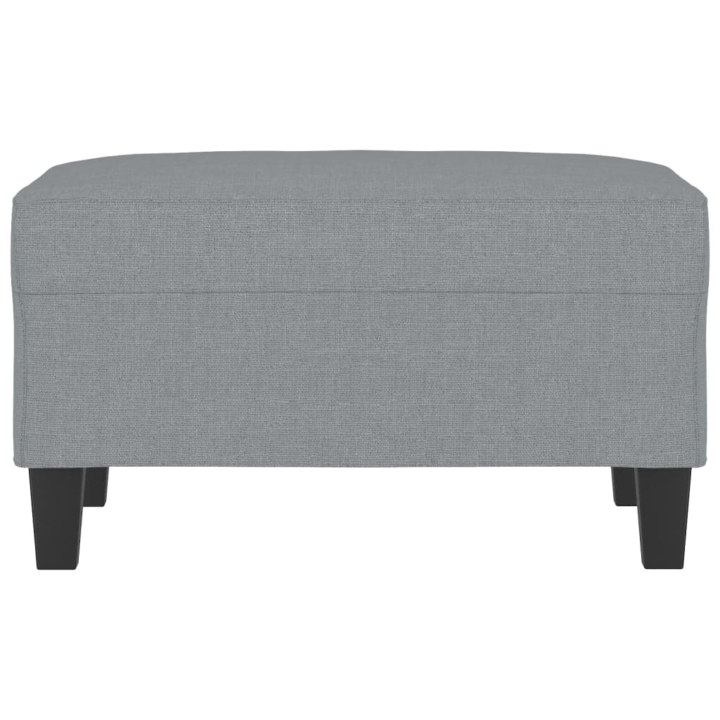 Footstool Light Gray 27.6"x21.7"x16.1" Fabric