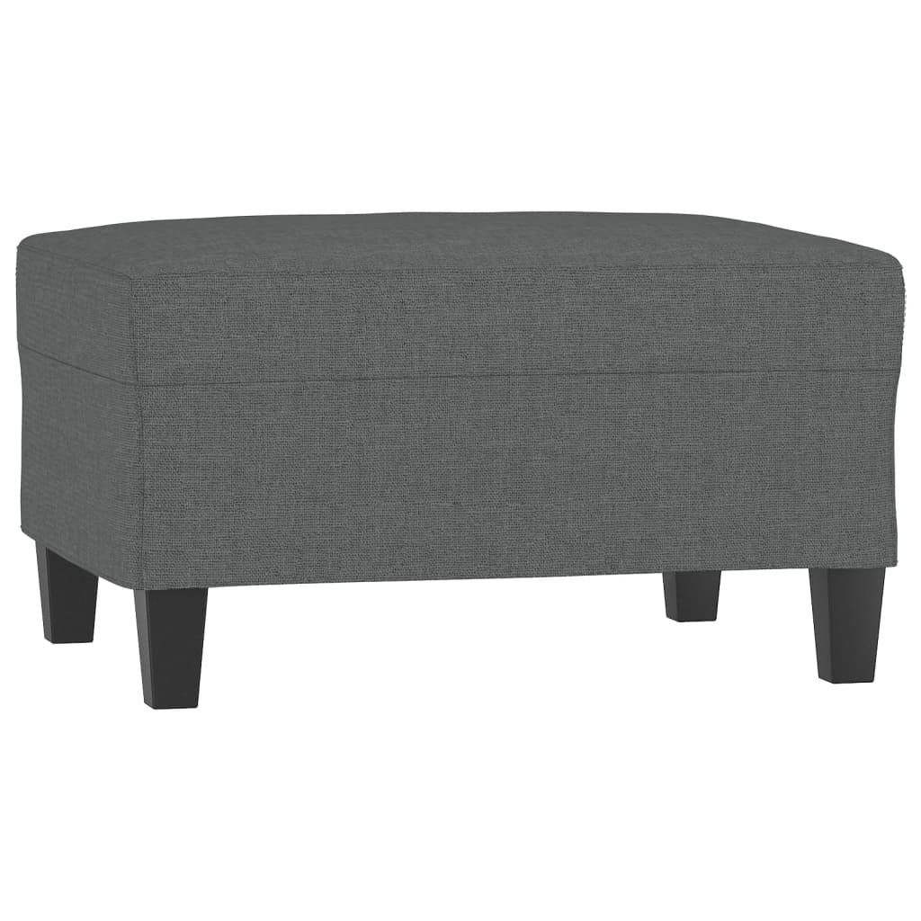 Footstool Dark Gray 27.6"x21.7"x16.1" Fabric