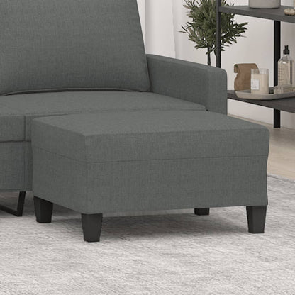 Footstool Dark Gray 27.6"x21.7"x16.1" Fabric